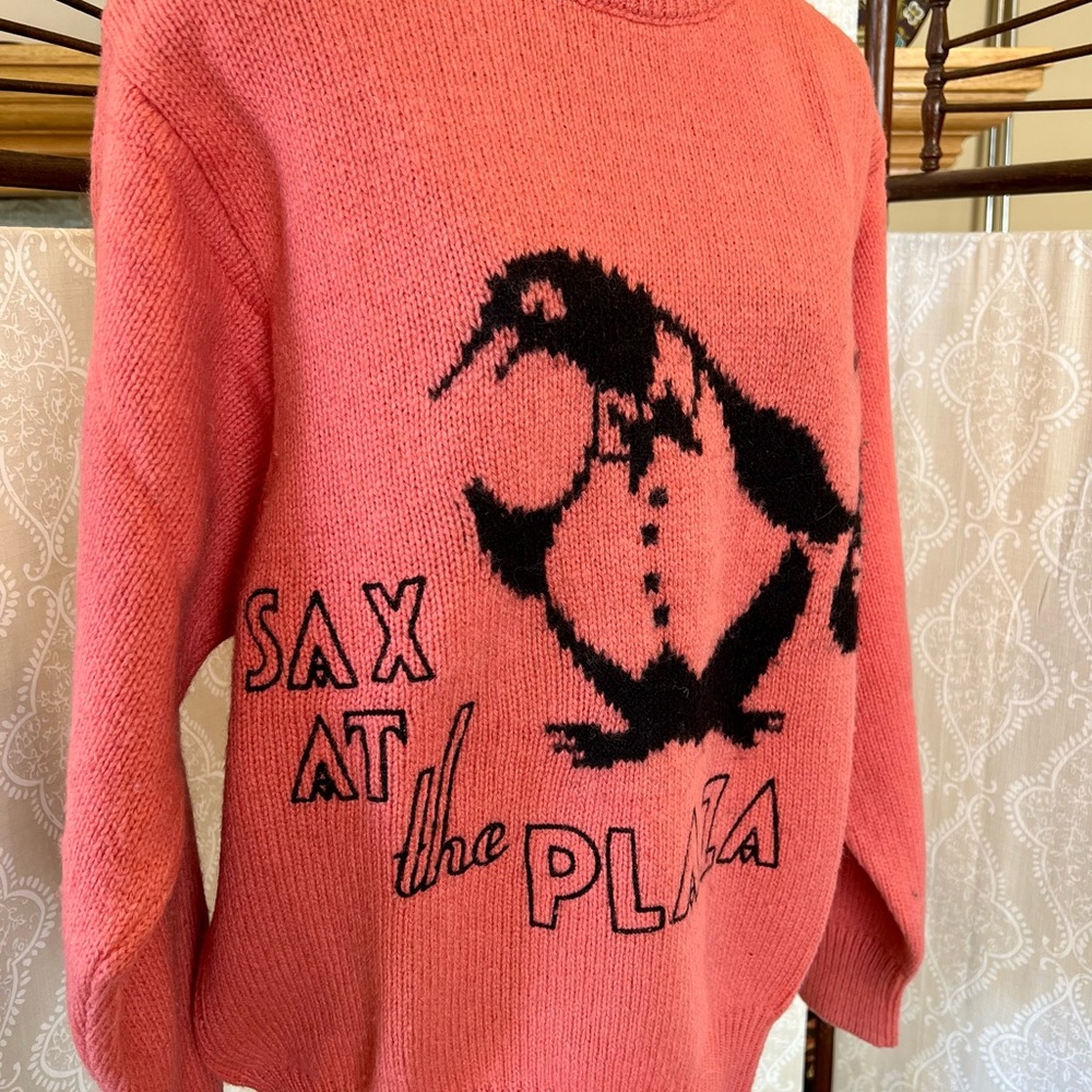 Winter Whimsy: Peach Italian Sweater by Iconic Italian Designer “Sisley”!